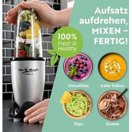 GOURMETmaxx Mr. Magic Standmixer schwarz/silber