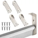 COYUN 4 Stück Kleiderstange Schrank, Kleiderstangenhalter, Kleiderstangen Halterung Schrank, Kleiderstangenhalterung aus Metall für Ovale Stange