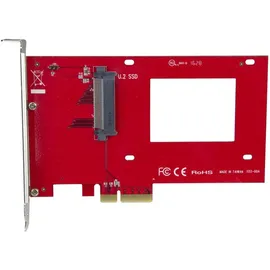 Startech StarTech.com NVMe PCIe Adapter - 2.5IN U.2 PEX4SFF8639, PCIe, U.2 Red, PEX4SFF8639