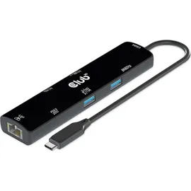 Club 3D USB4 Gen3x2 Typ-C, 6-in-1 Hub HDMI 8K60Hz oder 4K120Hz, 2xUSB Typ-A 100W