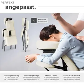 Tectake Massagestuhl aus Kunstleder - beige