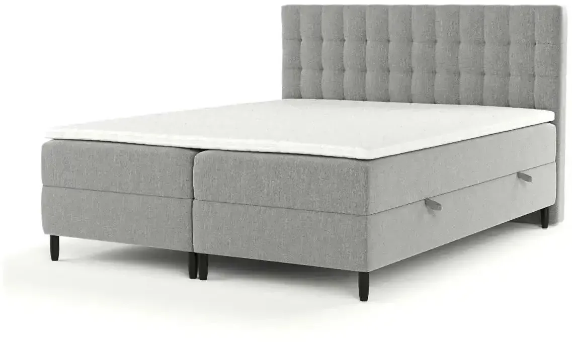 maison de rêve Boxspringbett mit Stauraum   , grau , Maße (cm): B: 162 H: 114