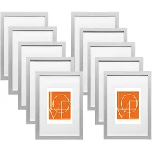 Woltu Bilderrahmen Silber 30x45 cm 10er Set