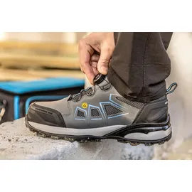Högert FULDE Sicherheitsschuhe LACE SYSTEM S3S SR FO ESD, Halbschuhe, EPA-Zone, Schutz vor elektrostatischer Entladung, Schnelle und einfache Schnürregul... - Schwarz - 46