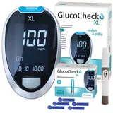GlucoCheck XL [mg/dl] mit 60 Teststreifen zur Kontrolle des Blutzuckers 1 mg