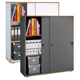 VCM Salia Aktenschrank 100 x 37 x 74 schwarz