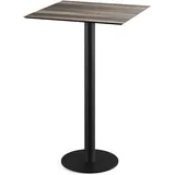 FEROS Klapptisch 70 x 70 x 109,2 cm Schwarz