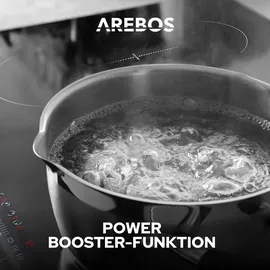 Arebos Induktionskochfeld 9800 W 5 Kochfelder mit 2 Flexzonen 77 cm Autark mit Sensor Touch, Timer, Kindersicherung, �berhitzungsschutz,