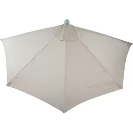 Mendler Parla 285 x 145 cm creme halbrund Gestell Alu inkl. Ständer