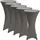 Beautissu Stehtischhusse Stretch Anthrazit Ø 80-85 cm 5er Set