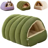 Gemütliches Monster-Katzenbett, 2026 Winter-Katzenhaus, weiches und warmes Katzenhaus, Zeltbetten, bequeme Plüsch-Haustierhöhle, rutschfest, abnehmbar, waschbar, rutschfest, flauschig, Haustiertasche