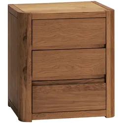 Nachttisch HASENA "Koro", braun (eiche cognac), B:50cm H:57cm T:40cm, Eiche massiv, Tische, Eiche cognac massiv