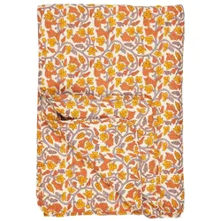 IB Laursen Quilt mit gelben und orangefarbenen Weinreben, 180 x 130 cm