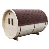 Sauna Fass 300x220Ø cm Bausatz Fasssauna Saunafass NEU Gartensauna Holz