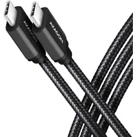 AXAGON Handy Ladekabel, USB-C® - 1x USB-C® 2.0] 1 m, PD 240 W 5 A, ALU Schwarz (1 m, USB 2.0