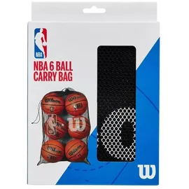 Wilson NBA 6 Ball Mesh Basketball Bag, Schwarz