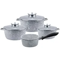 Klönberg Topf-Set 8-tlg. 3 x Steintopf + Stielkasserolle