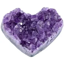 luxuskollektion Amethyst Druse Bergkristall Herzform Reiki Heilstein 4-5cm