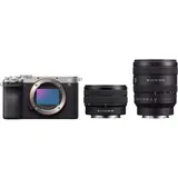 Sony Alpha 7C II silber mit SEL 28-60mm F4–5.6 und SEL 24-50mm F2,8 G