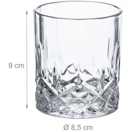 Relaxdays Whiskeyglas 0,3 l 4 St.