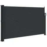 furnicato Aluminium Seitenmarkise 120 x 500 cm Schwarz