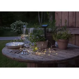 Star Trading Solar Lichterkette 200 LEDs warmweiß 19,9m Lichtsensor