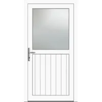 Kunststoff Nebeneingangstür nach Maß "STEFANIE" 74 mm Weiß RAL 9016 beidseitig innen öffnend DIN links