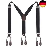Kajeer Herren Schaltflächen Hosenträger Breit Elastisch - 35mm Y Form L