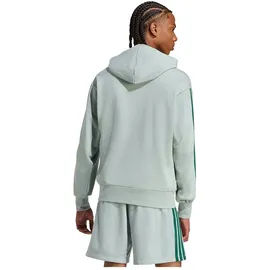 adidas Essentials 3-Streifen Kapuzenpullover Herren Wonder Sage/Collegiate Green S