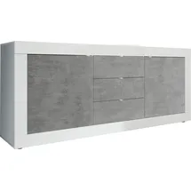Home Affaire Basic 210 x 86 x 43 cm Weiß / Grau