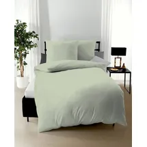 KAEPPEL Uni Mako-Satin jade 200 x 200 cm + 2 x 80 x 80 cm