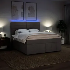 vidaXL Boxspringbett 180 x 200 cm Taupe