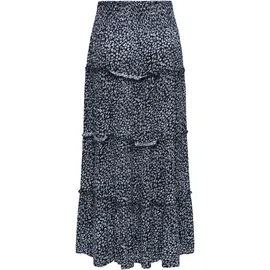 Only Maxirock Damen Fernanda Flower Bedruckt Nachtblau L