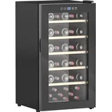 HOMCOM Weinkühlschrank 41 Flaschen 91L 5-20°C Kompressor Getränkekühlschrank mit Glastür, LED-Licht Flaschenkühlschrank mit Touch-Screen, Sch... - Schwarz