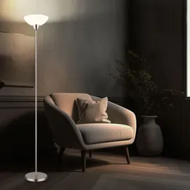 GLOBO Stehleuchte Glas nickel matt, H 180 cm