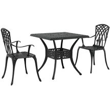 vidaXL Gartenstuhl 3 St.  schwarz