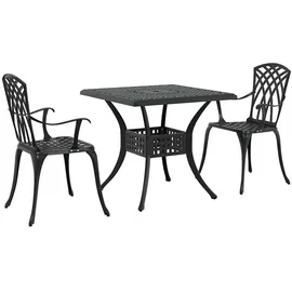 vidaXL Gartenstuhl 3 St.  schwarz