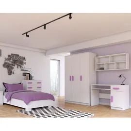 Deine Möbel 24 Kinderkleiderschrank, Weiß, Grün, Holzwerkstoff, 120x192x50 cm, Kinder- & Jugendzimmer, Kindermöbel, Kinderkleiderschränke