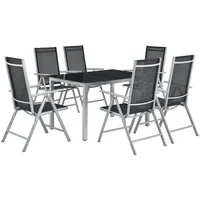 Juskys Milano Set 7-tlg. silbergrau