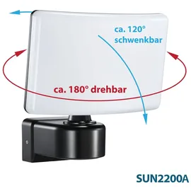 Maxkomfort Außenwandleuchte LED schwarz 30 W 2200 lm IP65 schwenkbar