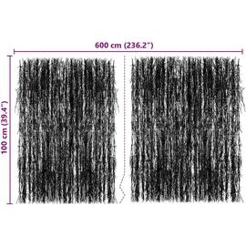 vidaXL Reisigzaun 600x100 cm - Braun