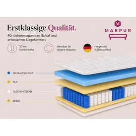 marpur Taschenfederkernmatratze Premium 200 x 200 cm H3