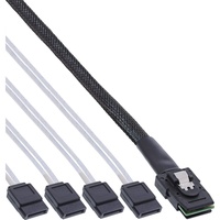 InLine SAS Anschlusskabel, Mini SAS SFF8087 an 4x SATA,