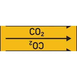 Rohrleitungskennzeichen CO2 - 33000x90 mm Folie selbstklebend