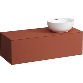Laufen ILBAGNOALESSI Schubladenelement, Ausschnitt rechts, 120x50x37cm, zu WT-Schale H81897 5, H4303130972691, Farbe: Terracotta