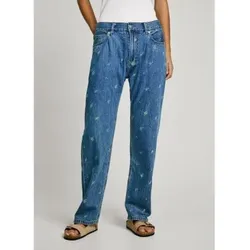 Pepe Jeans für Damen. PL204995 Jeans in Blau mit lockerer Passform (31/30), Lässig, Baumwolle, Denim