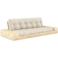 Karup Design - Base Schlafsofa mit Aufbewahrung, Kiefer klar lackiert / linen