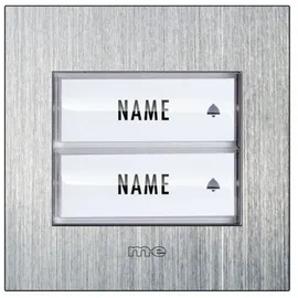 m-e Klingeltaster Edelstahl 2 Familien