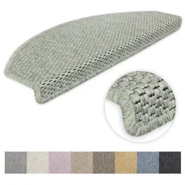 Kettelservice-Metzker Stufenmatten Göteborg Halbrund I in verschiedenen Setvarianten I 65x24x4cm I Lindgrün 16 Stück