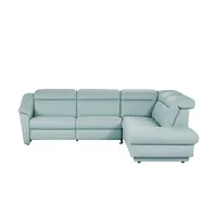 himolla Ecksofa Leder  9707 , blau , Maße (cm): B: 275 H: 84 T: 245